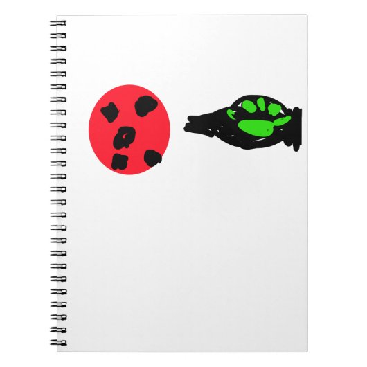 Cahier d'abstract Ladybug et empreintes de pattes (Devant)