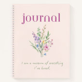 Cahier d'affirmations positives florales (Devant)