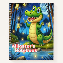 Cahier d'Alligator/Cahier Scolaire Mignon pour Enf