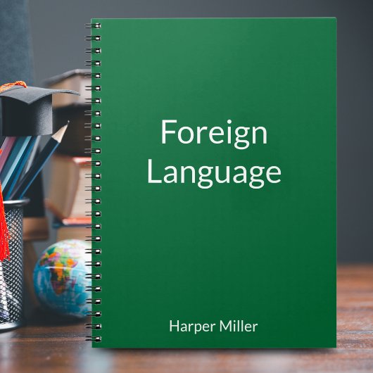 Cahier d'apprentissage des langues Vert Vibrant