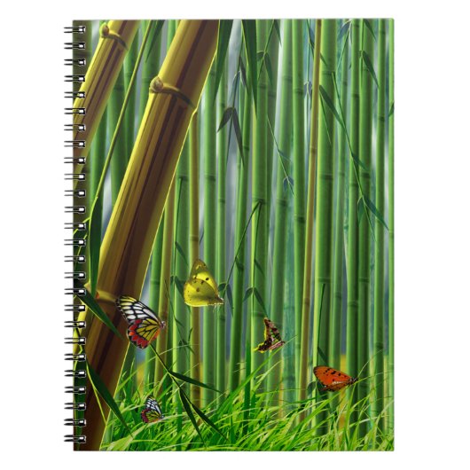 Cahier d'art bambou et papillon 1 (Devant)