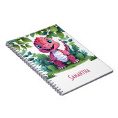Cahier d'aventure du dinosaure rose pour enfants (Côté Droit)