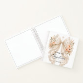 Cahier de baptême floral perle noeud (Intérieur)
