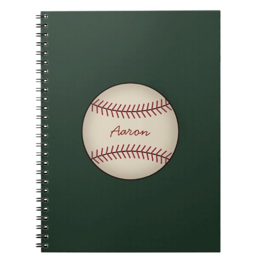 Cahier de baseball vintage vert Cadeau (Devant)