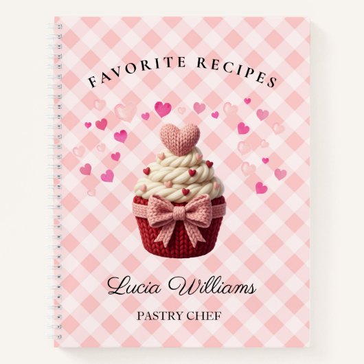 Cahier de boulangerie cupcake au crochet faux ging (Devant)