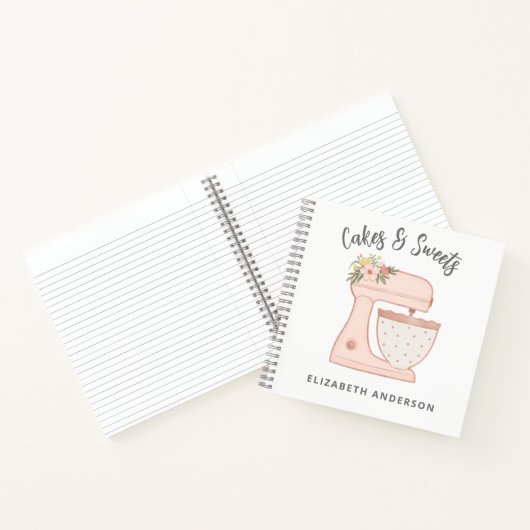 Cahier de boulangerie mélangeur de gâteau floral r (Intérieur)