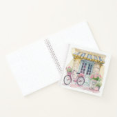 Cahier de bullet journal à vélo rose à Paris (Intérieur)