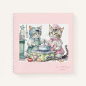 Cahier de bullet journal chats à la cuisine (Devant)