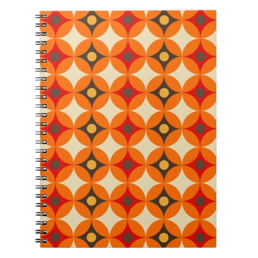 Cahier de bureau à motif rétro (Devant)