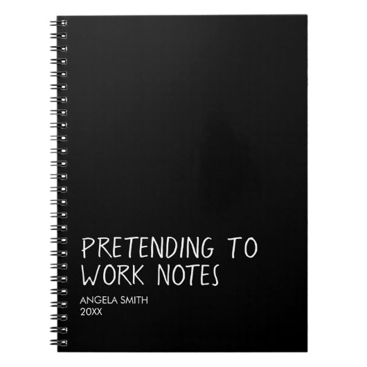 Cahier de Bureau Drôle, Notes de Travail Simulées (Devant)
