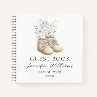 Cahier de cadeaux de douche florale pour chaussure