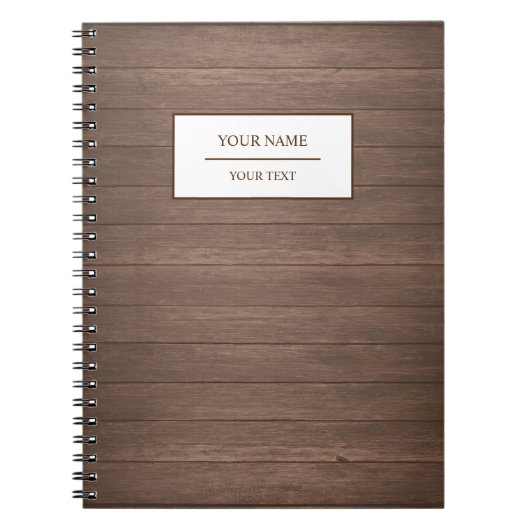 Cahier de campagne en bois rustique de grange (Devant)