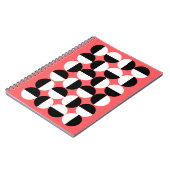 Cahier de cercles géométriques noir et blanc moder (Côté gauche)