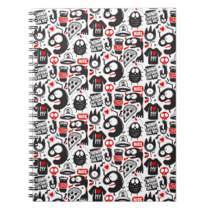 Cahier de chaos de monstre de gribouillis urbain