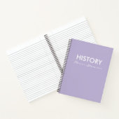 Cahier de classe d'histoire personnalisé au lilas (Intérieur)
