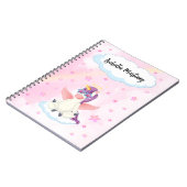 Cahier de classe Licorne Pastel Mignon pour Filles (Côté gauche)