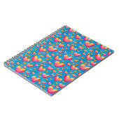 Cahier de coeurs aquarelles multicolores (Côté gauche)
