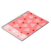 Cahier de coeurs rouges (Côté gauche)