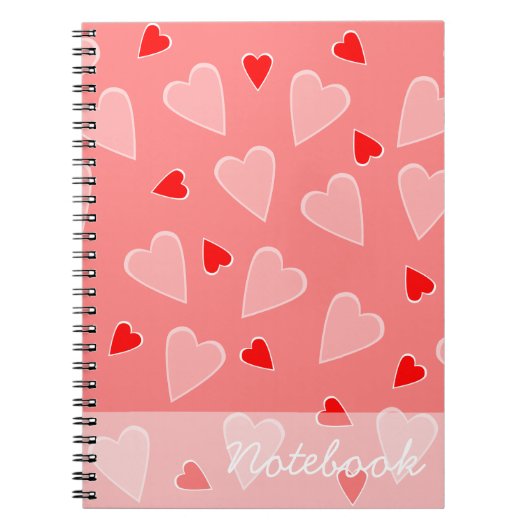 Cahier de coeurs rouges (Devant)