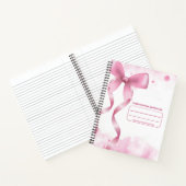 Cahier de composition à règle large avec noeud ros (Intérieur)