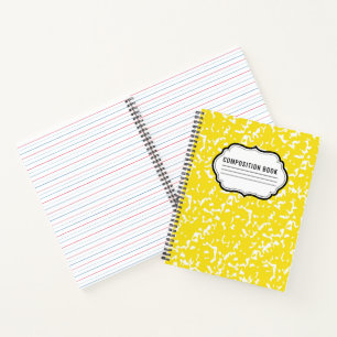 Cahier de composition classique à motif spirale