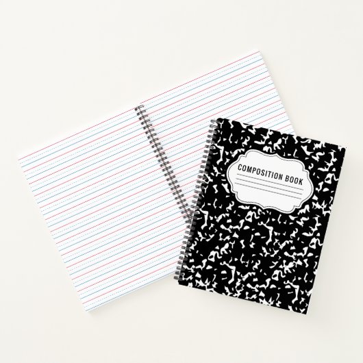 Cahier de composition classique à motif spirale (Intérieur)