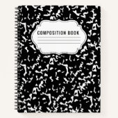 Cahier de composition classique à motif spirale (Devant)