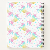 Cahier de composition Licorne Arc-en-ciel pour fil (Dos)