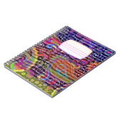 cahier de composition ondulé à motifs paisley de c (Côté gauche)