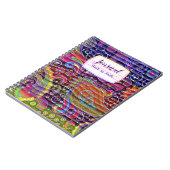 cahier de composition ondulé à motifs paisley de c (Côté gauche)