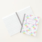 Cahier de composition pour filles licorne arc-en-c (Intérieur)