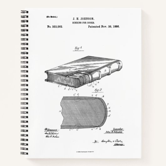 Cahier de conception de brevet de reliure (Devant)