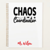 Cahier de coordinateur de chaos – Citation drôle d (Devant)