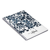Cahier de couverture florale marine pour fille mig (Côté Droit)