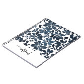 Cahier de couverture florale marine pour fille mig (Côté gauche)
