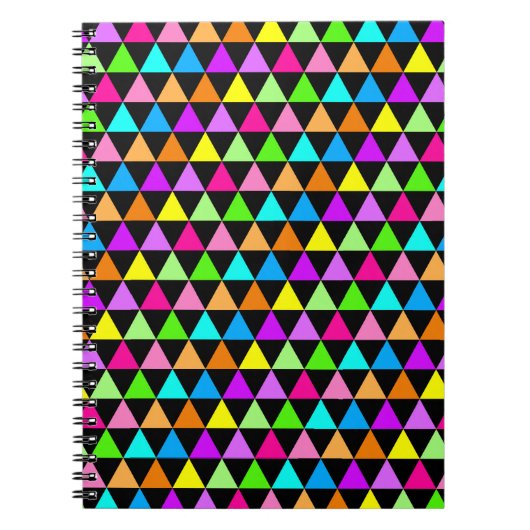 Cahier de couverture triangles couleurs néon brill (Devant)