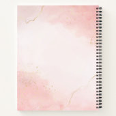 Cahier de croquis Blush Pink Script Name Artwork (Dos)