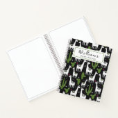 Cahier de croquis Cactus Lama Noir Blanc Mignon po (Intérieur)