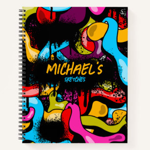 Cahier de croquis d'art de rue hip hop graffiti co