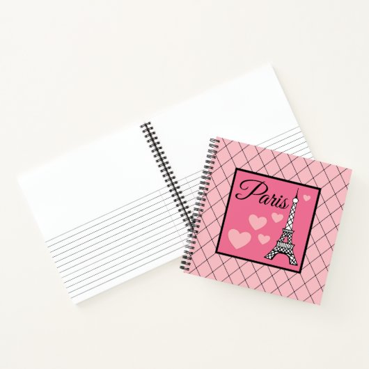 Cahier de croquis d'art rose Paris (Intérieur)