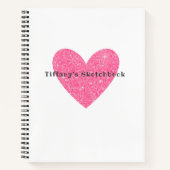 Cahier de croquis d'artiste Elegant Pink Glitter H (Devant)