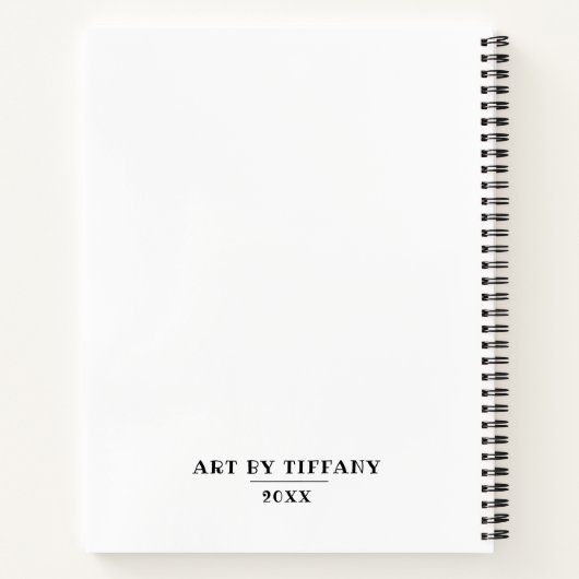 Cahier de croquis d'artiste Elegant Pink Glitter H (Dos)