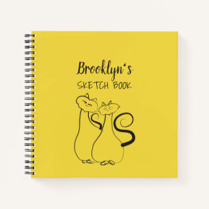 Cahier de croquis d'artiste jaune et noir