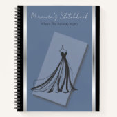 Cahier de croquis de mode Couture Bleu Céleste (Devant)