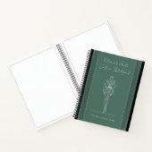 Cahier de croquis de mode haute couture vert forêt (Intérieur)