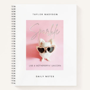 Cahier de croquis Fille Rose Chihuahua Sparkle