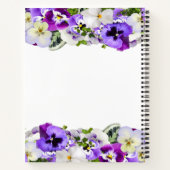 Cahier de croquis fleurons violets monogramme blan (Dos)