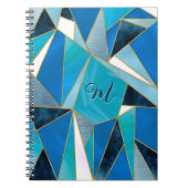 Cahier de croquis géométrique turquoise bleu chic (Devant)