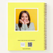 Cahier de croquis jaune photo typographie (Dos)