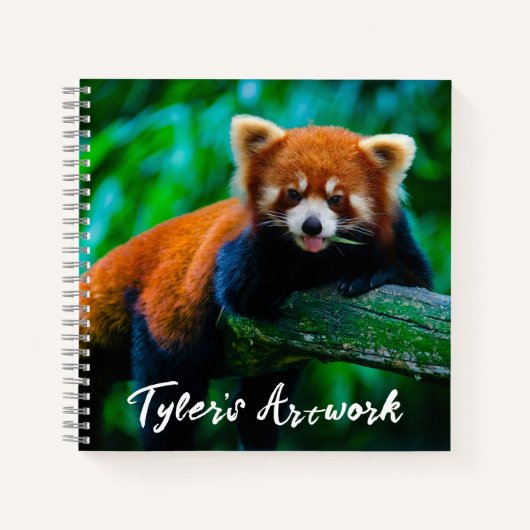 Cahier de croquis Panda Rouge (Devant)